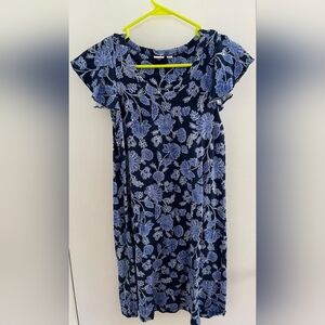 Gap Blue Flutter Sleeve Swing Dress XS